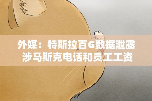 外媒：特斯拉百G数据泄露 涉马斯克电话和员工工资