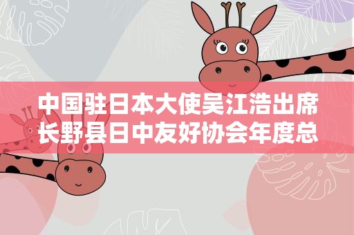 中国驻日本大使吴江浩出席长野县日中友好协会年度总会