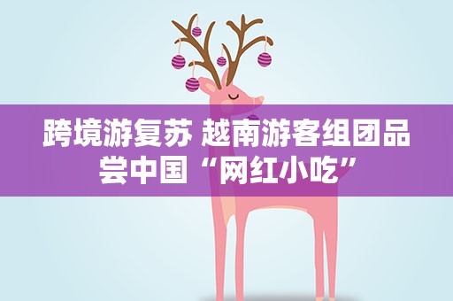 跨境游复苏 越南游客组团品尝中国“网红小吃”