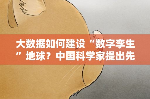 大数据如何建设“数字孪生”地球？中国科学家提出先进解决方案