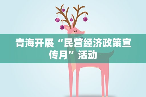 青海开展“民营经济政策宣传月”活动