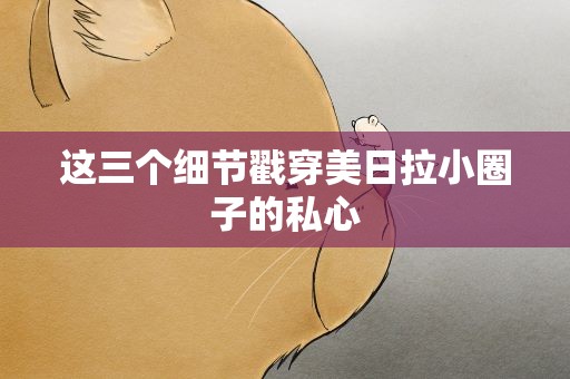 这三个细节戳穿美日拉小圈子的私心