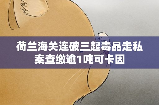荷兰海关连破三起毒品走私案查缴逾1吨可卡因
