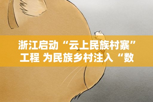 浙江启动“云上民族村寨”工程 为民族乡村注入“数智”动能
