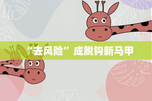 “去风险”成脱钩新马甲