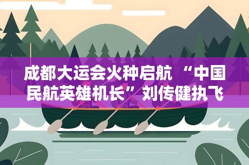 成都大运会火种启航 “中国民航英雄机长”刘传健执飞