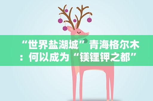 “世界盐湖城”青海格尔木：何以成为“镁锂钾之都”？