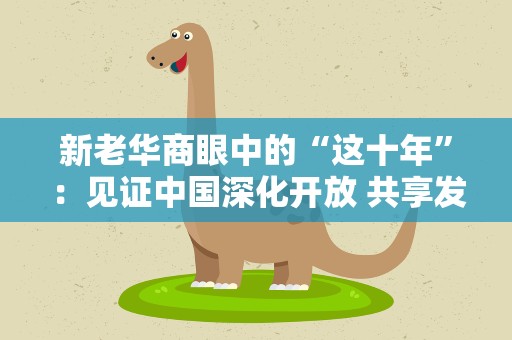 新老华商眼中的“这十年”：见证中国深化开放 共享发展新机遇