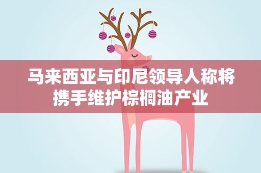 马来西亚与印尼领导人称将携手维护棕榈油产业