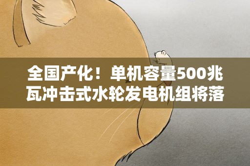 全国产化！单机容量500兆瓦冲击式水轮发电机组将落户西藏