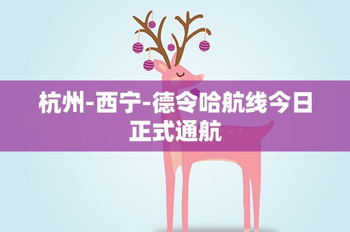 杭州-西宁-德令哈航线今日正式通航
