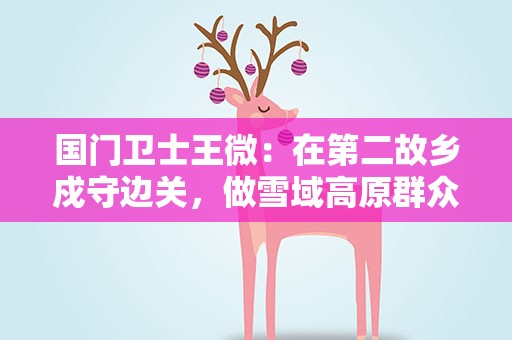 国门卫士王微：在第二故乡戍守边关，做雪域高原群众的贴心人