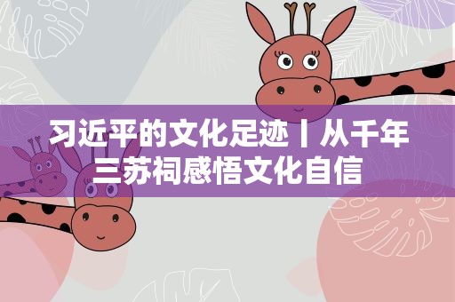 习近平的文化足迹丨从千年三苏祠感悟文化自信