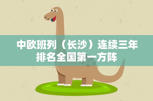中欧班列（长沙）连续三年排名全国第一方阵