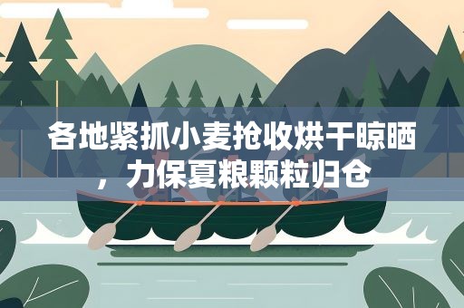 各地紧抓小麦抢收烘干晾晒，力保夏粮颗粒归仓