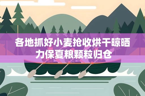 各地抓好小麦抢收烘干晾晒 力保夏粮颗粒归仓