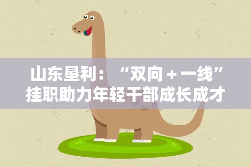 山东垦利：“双向＋一线”挂职助力年轻干部成长成才