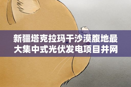 新疆塔克拉玛干沙漠腹地最大集中式光伏发电项目并网发电