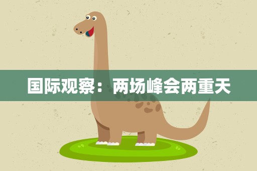 国际观察：两场峰会两重天
