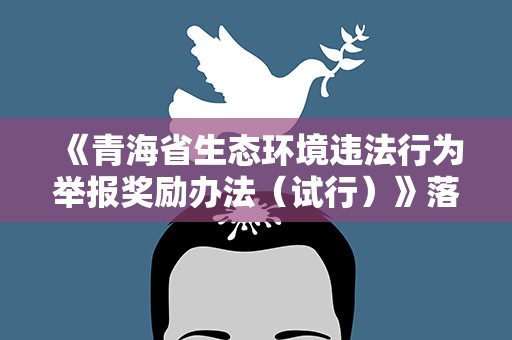 《青海省生态环境违法行为举报奖励办法（试行）》落地 首批奖励兑现
