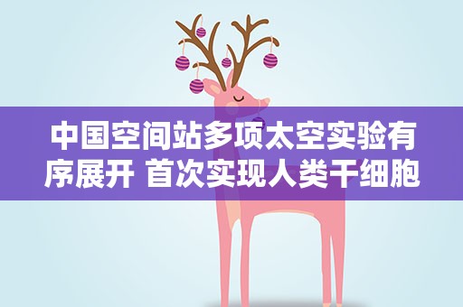 中国空间站多项太空实验有序展开 首次实现人类干细胞太空早期造血