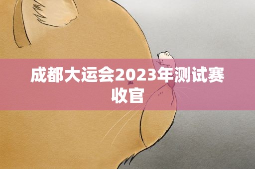 成都大运会2023年测试赛收官