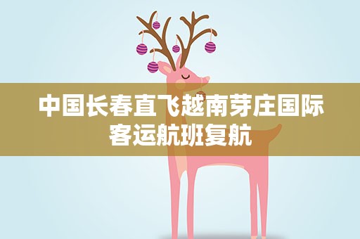 中国长春直飞越南芽庄国际客运航班复航