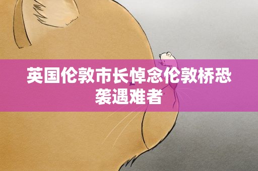 英国伦敦市长悼念伦敦桥恐袭遇难者
