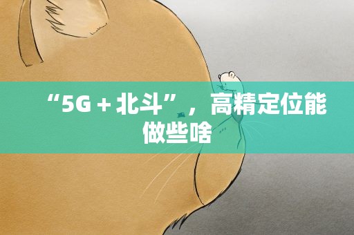 “5G＋北斗”，高精定位能做些啥
