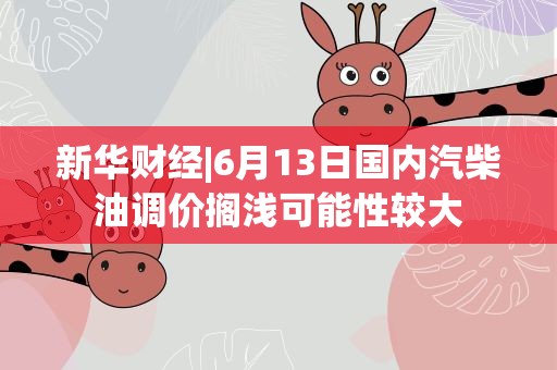 新华财经|6月13日国内汽柴油调价搁浅可能性较大