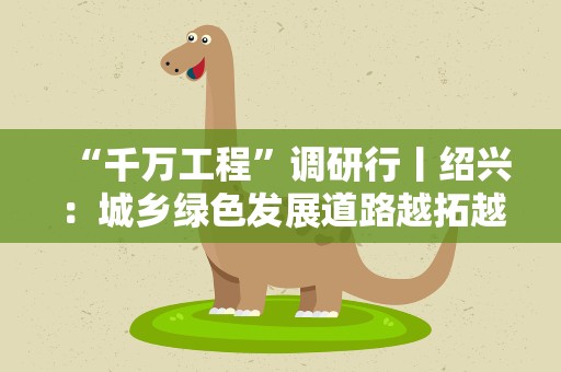 “千万工程”调研行丨绍兴：城乡绿色发展道路越拓越宽