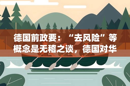 德国前政要：“去风险”等概念是无稽之谈，德国对华应坚持务实|世界观