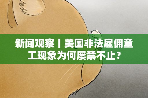 新闻观察丨美国非法雇佣童工现象为何屡禁不止？