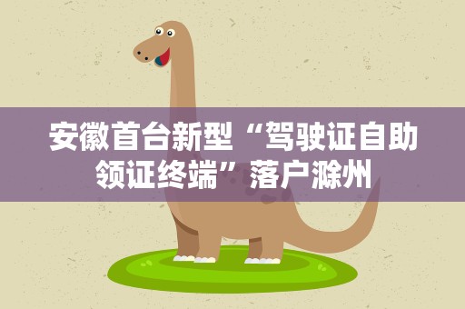 安徽首台新型“驾驶证自助领证终端”落户滁州