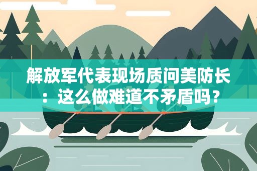 解放军代表现场质问美防长：这么做难道不矛盾吗？