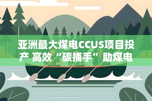 亚洲最大煤电CCUS项目投产 高效“碳捕手”助煤电走低碳路