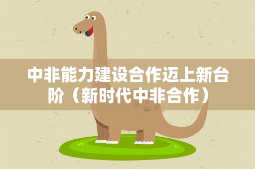 中非能力建设合作迈上新台阶（新时代中非合作）