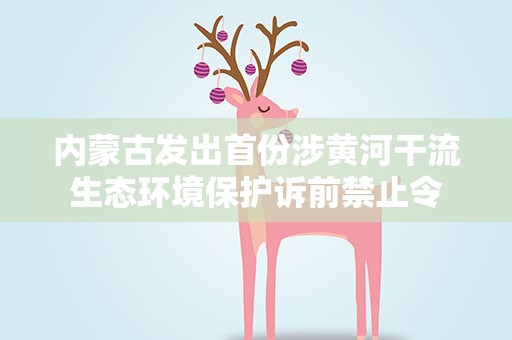 内蒙古发出首份涉黄河干流生态环境保护诉前禁止令