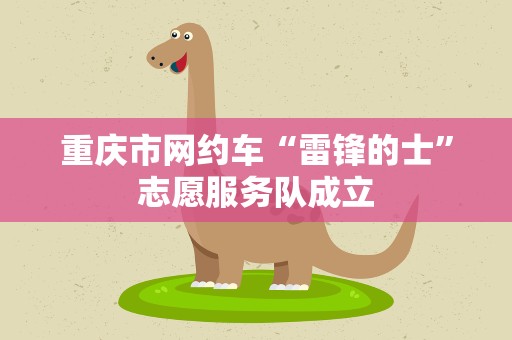 重庆市网约车“雷锋的士”志愿服务队成立