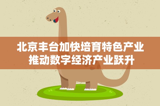 北京丰台加快培育特色产业 推动数字经济产业跃升