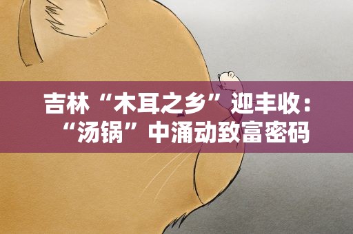 吉林“木耳之乡”迎丰收：“汤锅”中涌动致富密码