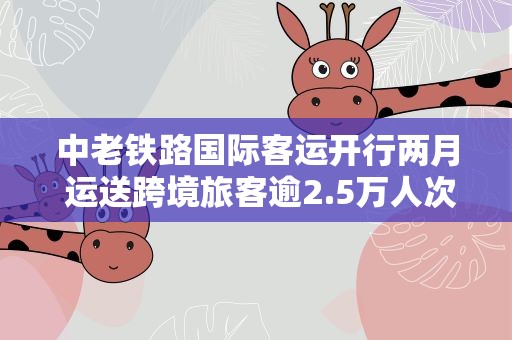 中老铁路国际客运开行两月 运送跨境旅客逾2.5万人次