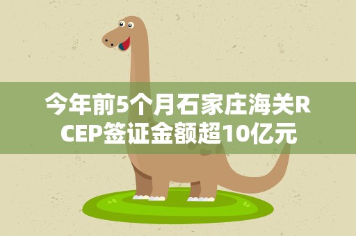 今年前5个月石家庄海关RCEP签证金额超10亿元