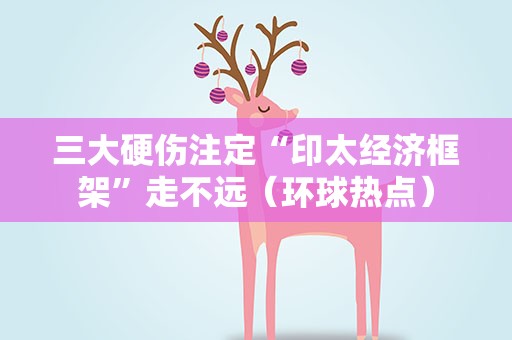 三大硬伤注定“印太经济框架”走不远（环球热点）