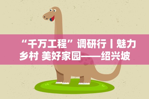 “千万工程”调研行丨魅力乡村 美好家园——绍兴坡塘村调研走笔