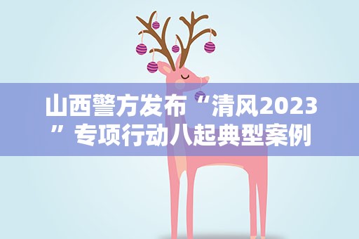 山西警方发布“清风2023”专项行动八起典型案例