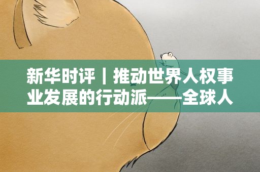 新华时评｜推动世界人权事业发展的行动派——全球人权治理的中国担当系列评论之一
