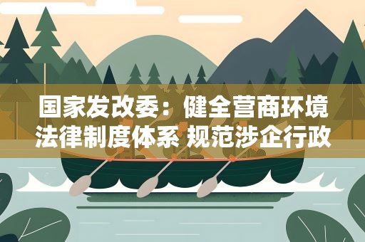 国家发改委：健全营商环境法律制度体系 规范涉企行政执法