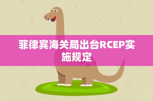 菲律宾海关局出台RCEP实施规定