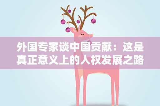 外国专家谈中国贡献：这是真正意义上的人权发展之路｜世界观